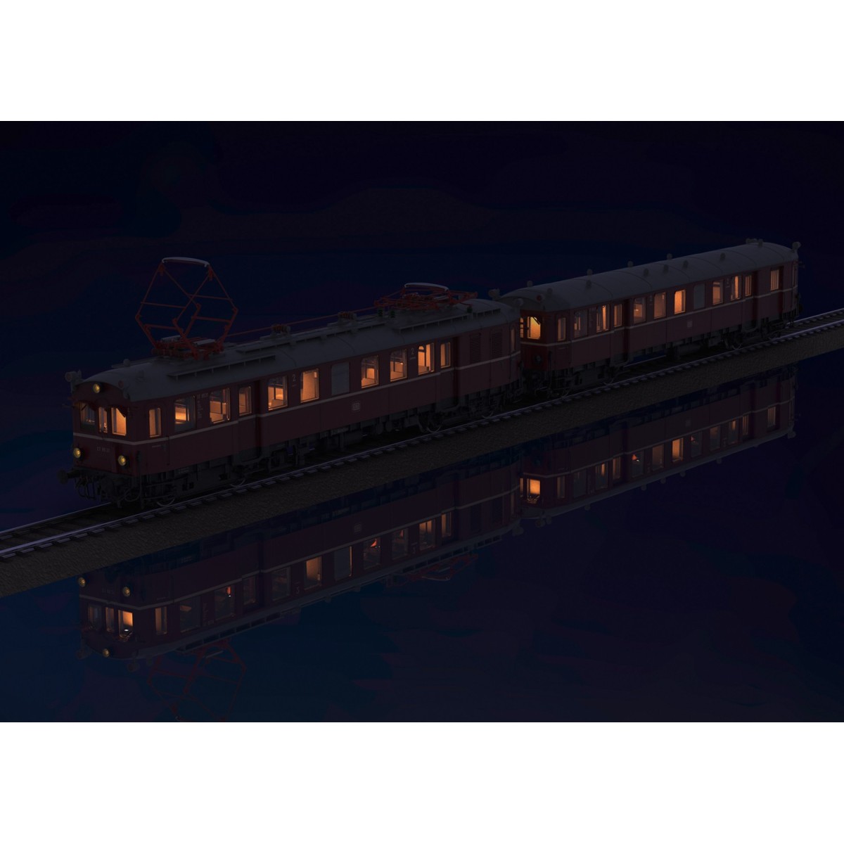 Trix 25853 ET 85 electric railcar with ES 85 driving trailer, DB, d...