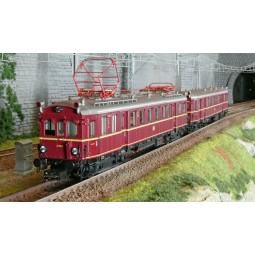 Trix 25853 ET 85 electric railcar with ES 85 driving trailer, DB, d...