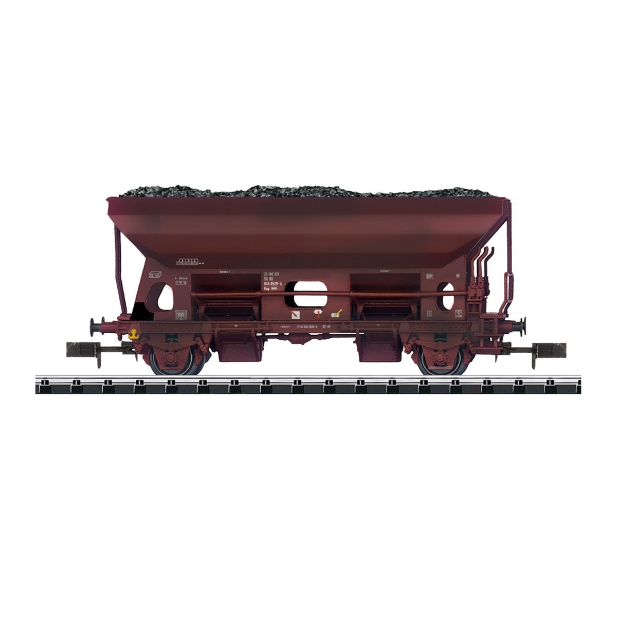 MiniTrix 15931 Self-unloading hopper wagons type Otmm 70, DR, N sca...