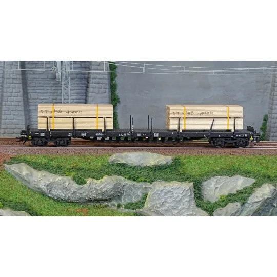 Marklin_47151-Marklin 47151 Flat wagon with stanchions type Rs 684, DB AG