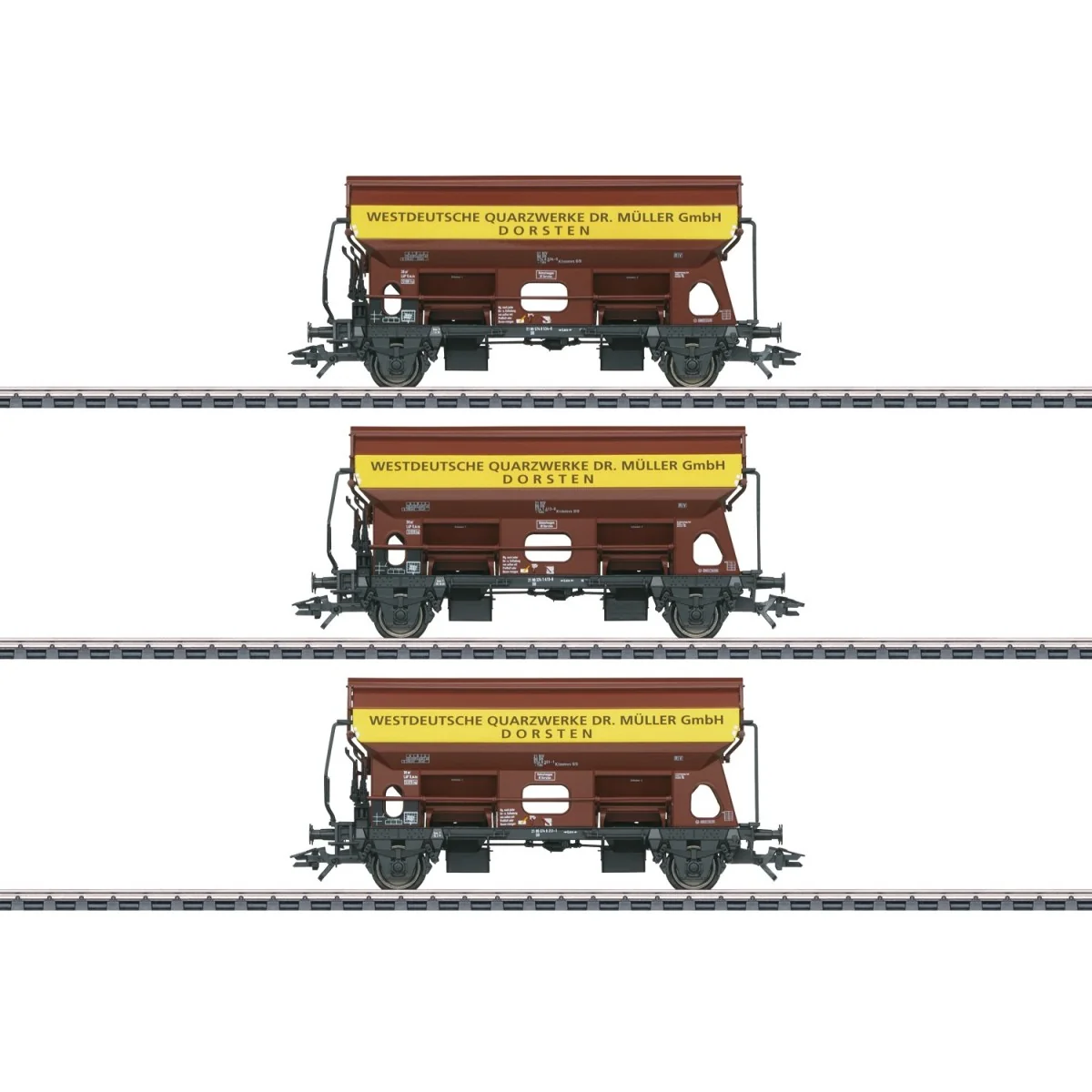 Marklin 46335 Set of 3 Tdgs 930 type swing-roof wagons, DB