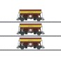 Marklin_46335-Marklin 46335 Set of 3 Tdgs 930 type swing-roof wagons, DB