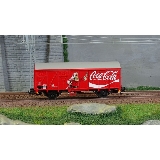 HR6611-Rivarossi HR6611 Coca-Cola covered axle wagon, DB
