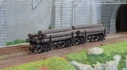 Rivarossi HR6629 Set de 2 wagons porte grumes, Coos Bay Lumber Co, No. 166 et 168, chargé bois Rivarossi HR6629 - 1