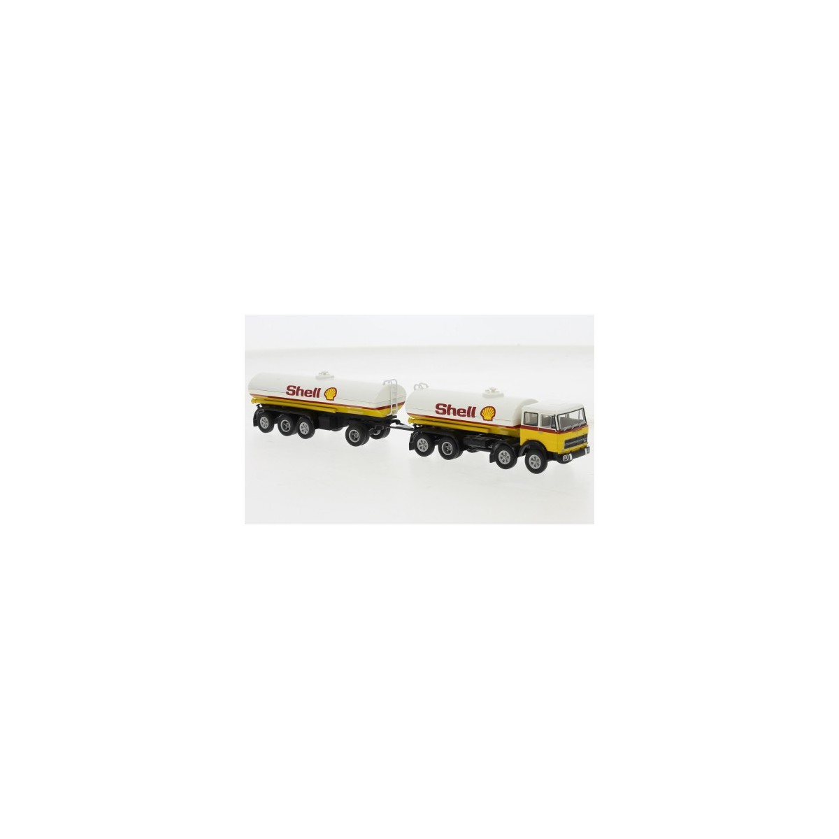 Brekina 58555 Camion Fiat 691 Millepiedi citerne + remorque citerne 4 essieux, "Shell" Sai SAI_58555 - 1 Brekina 58555 Camion Fiat 691 Millepiedi citerne + remorque citerne 4 essieux, "Shell" Sai SAI_58555 - 1