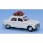 Sai_1722-SAI 1722 Peugeot 204, blanc Courchevel, galerie de toit et 2 valises