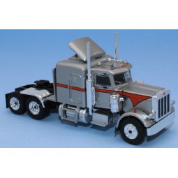 Brekina 85712 Peterbilt 359 Tractor Truck, Silver Grey / Orange - S...