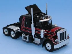 Brekina 85713 Camion Tracteur Peterbilt 359, noir / rouge foncé Sai Sai_85713 - 1