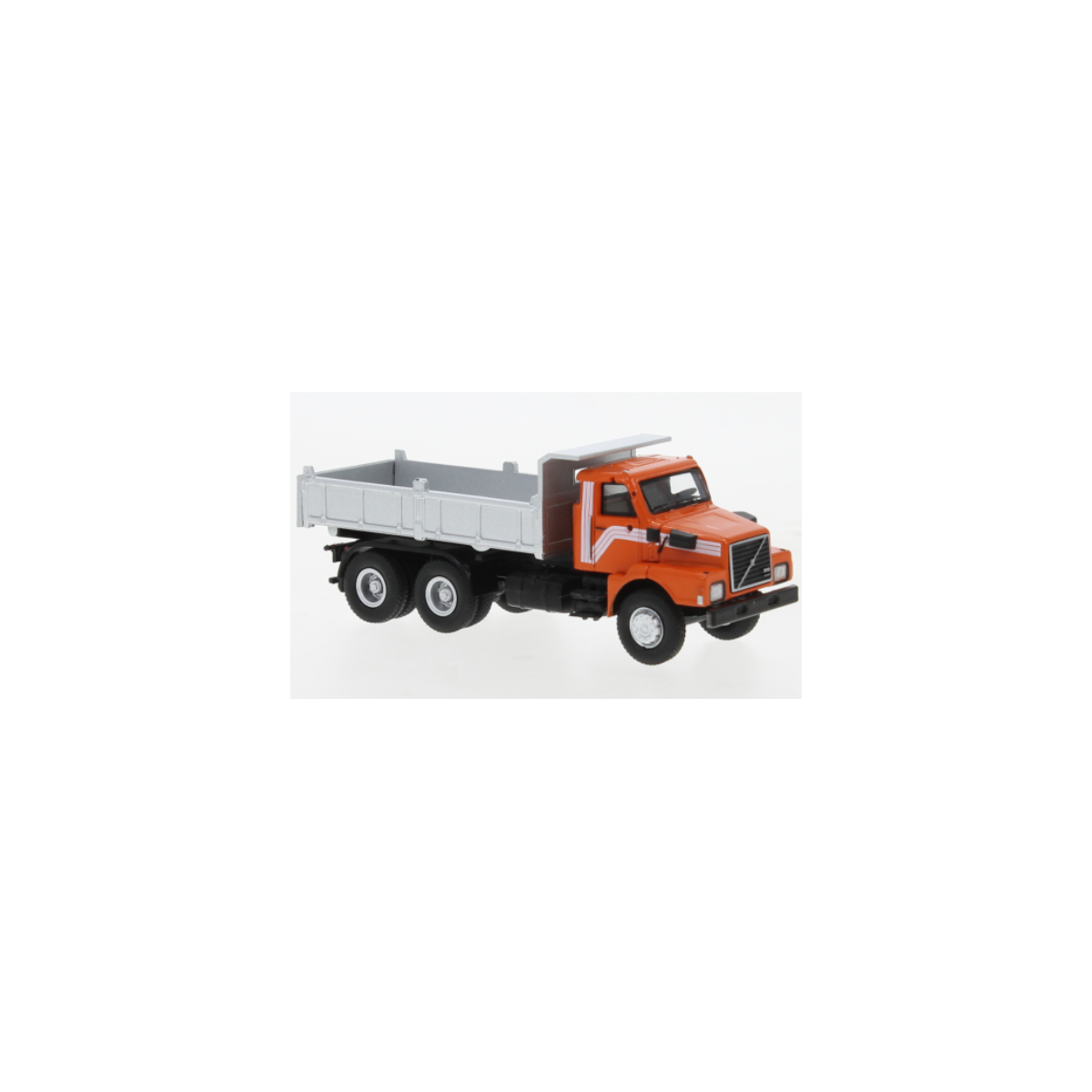 Brekina 85651 Volvo N10 tipper truck, orange/black, 1980 - Sai_85651