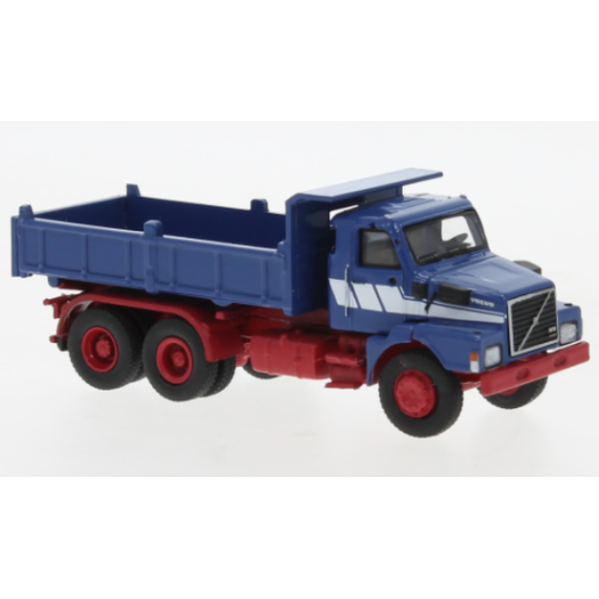Sai_85652-Brekina 85652 Camion Volvo N10 benne, bleu / rouge, 1980