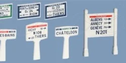 Sai 821 Set of 10 Michelin directional and locality signs, Alps - M...