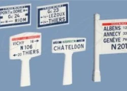 Sai 821 Set of 10 Michelin directional and locality signs, Alps - M...