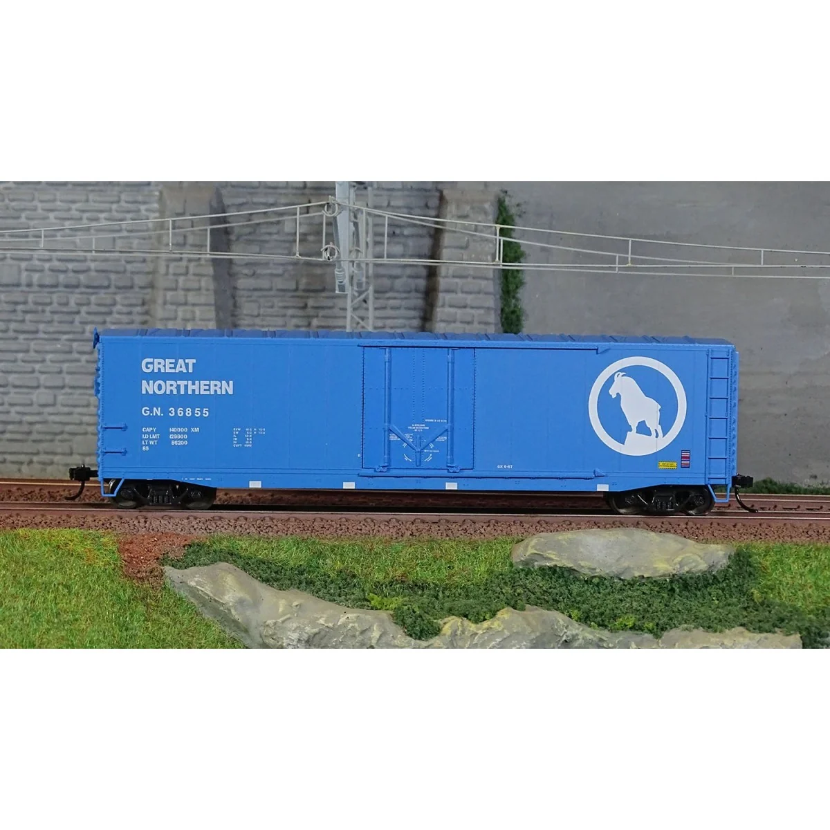 Rivarossi HR6634A US bogie covered wagon, US-Boxcar n°36855, Great ... Rivarossi HR6634A US bogie covered wagon, US-Boxcar n°36855, Great ...