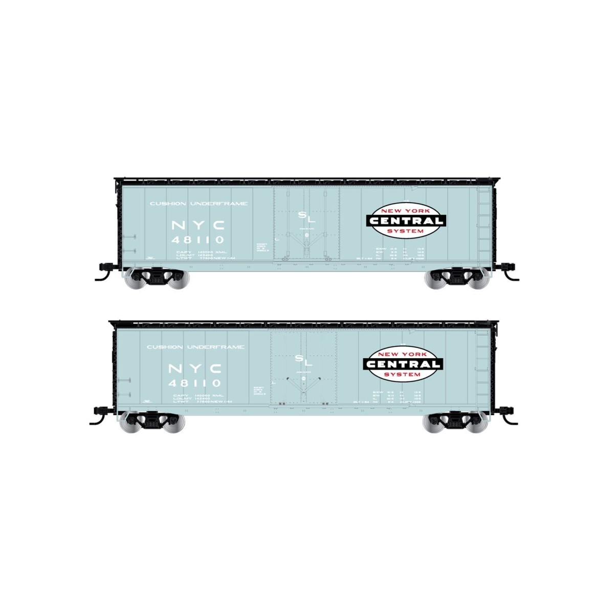 Rivarossi HR6635A US covered bogie wagon, roof walkway, US-Boxcar n...
