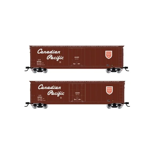 Rivarossi HR6636A Wagon couverts US à bogies, passerelle de toit "Newsprint Service Only", US-Boxcar n°80901, Canadian Pacific R HR6636A-Rivarossi HR6636A Wagon couverts US à bogies, passerelle de toit "Newsprint Service Only", US-Boxcar n°80901, Canadian Pacific