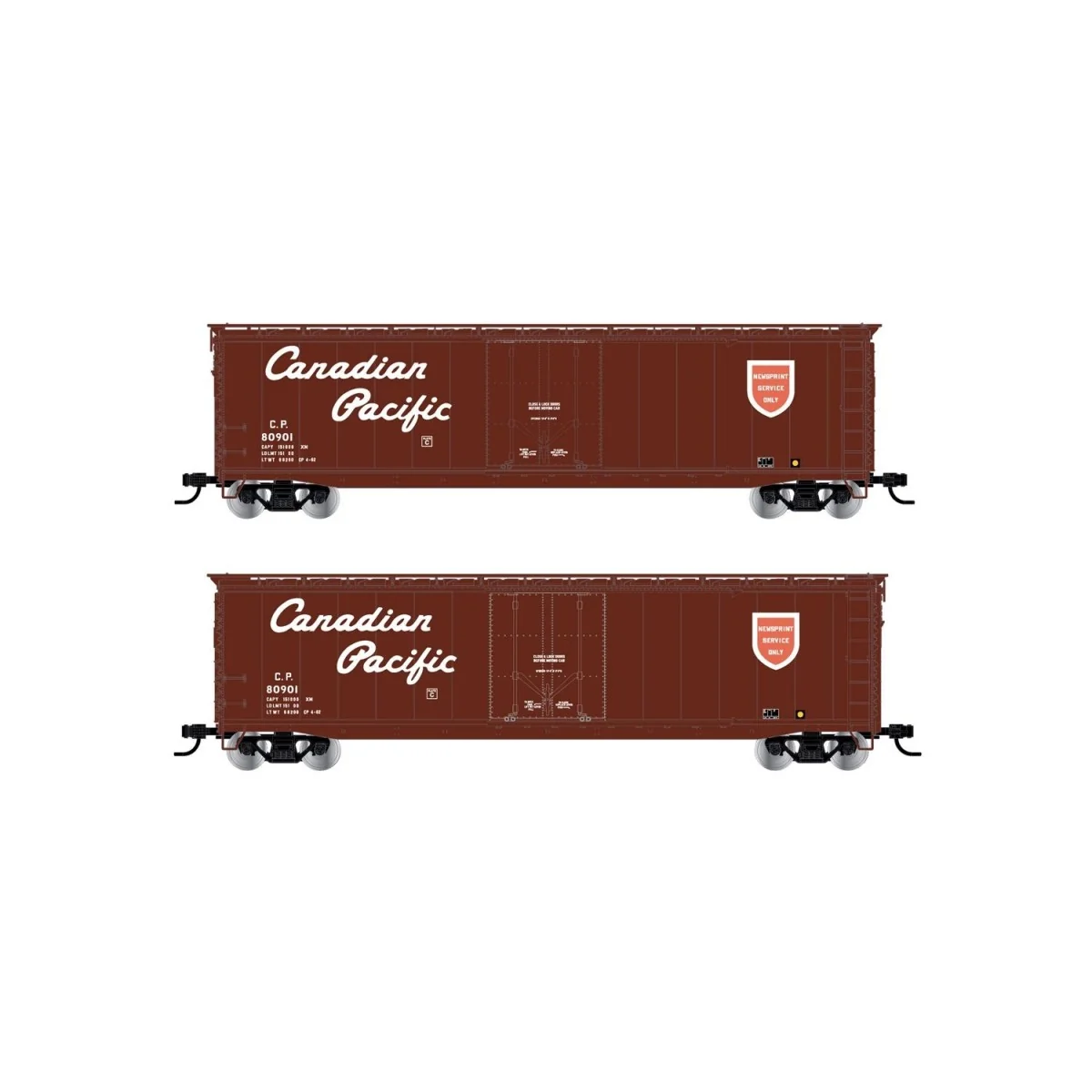 Rivarossi HR6636A US covered bogie wagon, "Newsprint Service Only" ... Rivarossi HR6636A US covered bogie wagon, "Newsprint Service Only" ...