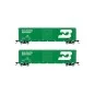 Rivarossi HR6637A Wagon couverts US à bogies, US-Boxcar n°318617, Burlington Northern Rivarossi HR6637A - 3 HR6637A-Rivarossi HR6637A Wagon couverts US à bogies, US-Boxcar n°318617, Burlington Northern