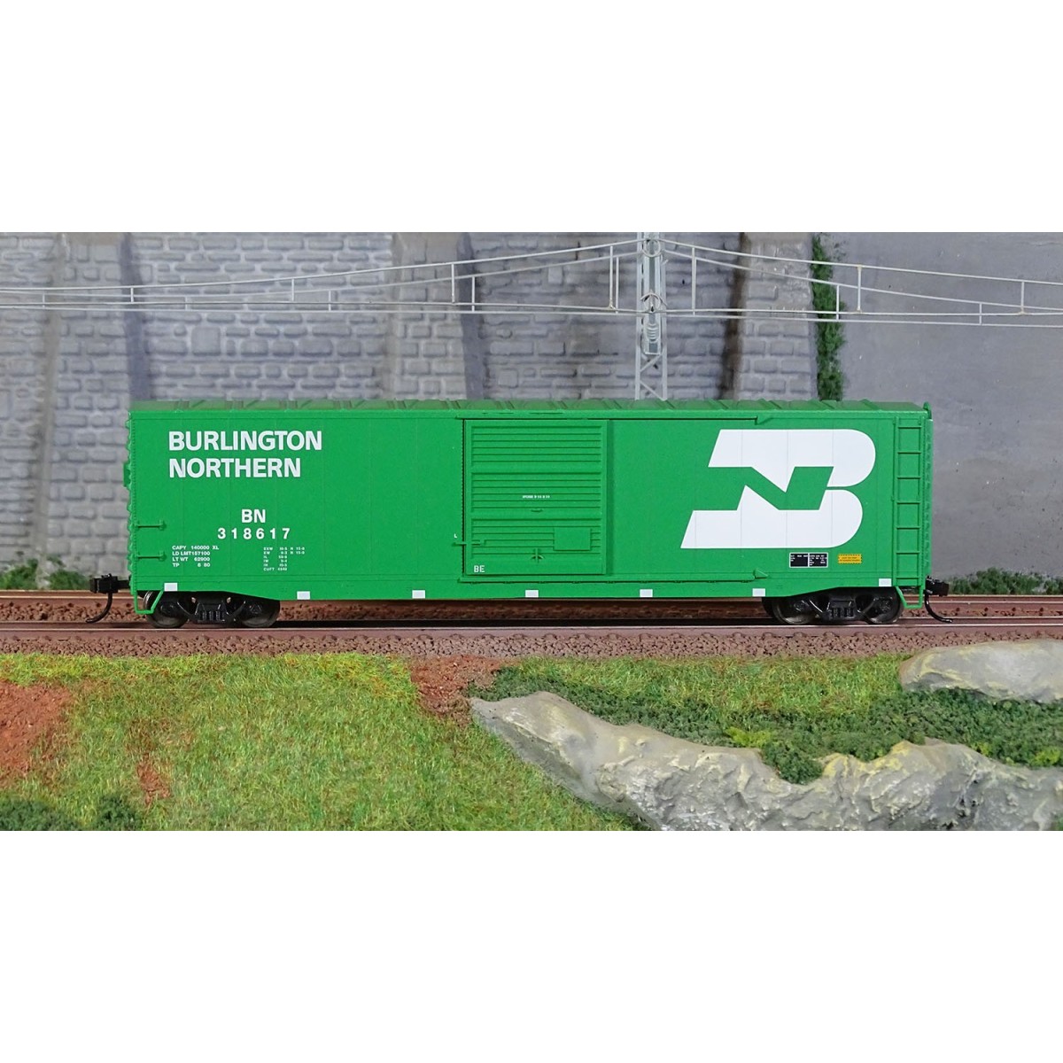 Rivarossi HR6637A US Boxcar, US-Boxcar No. 318617, Burlington North...