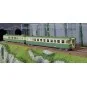 Jouef HJ2420S Autorail diesel RGP 2 X 2712 + remorque XR 7714, SNCF, vert/beige avec déflecteurs de fumée, digital sonore Jouef HJ2420S-Jouef HJ2420S Autorail diesel RGP 2 X 2712 + remorque XR 7714, SNCF, vert/beige avec déflecteurs de fumée, digital sonore