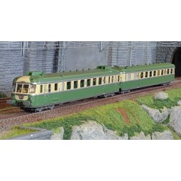 Jouef HJ2420 RGP 2 X 2712 diesel railcar + XR 7714 trailer, SNCF, g...