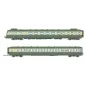Jouef HJ2429S Autorail diesel RGP 2 X 2719 + remorque XRAB 7708, SNCF, vert/beige avec déflecteurs de fumée, digital sonore Joue HJ2429S-Jouef HJ2429S Autorail diesel RGP 2 X 2719 + remorque XRAB 7708, SNCF, vert/beige avec déflecteurs de fumée, digital sonore