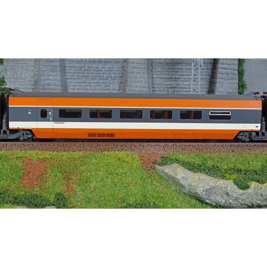 Jouef HJ3014 Set of 3 intermediate TGV Sud-Est cars, inaugural vers... HJ3014-Jouef HJ3014 Set of 3 intermediate TGV Sud-Est cars, inaugural version 1981, SNCF, 1st, 2nd class and bar