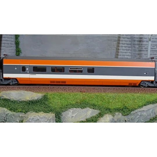 HJ3014-Jouef HJ3014 Set de 3 voitures intermédiaire TGV Sud-Est, version inaugurale 1981, SNCF, 1ere, 2eme classe et bar