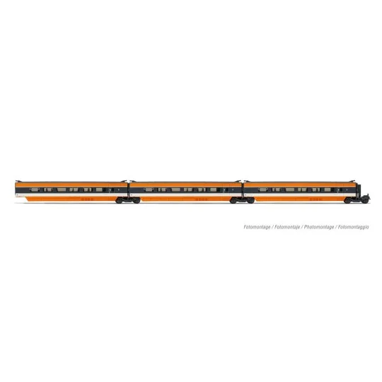 HJ3015-Jouef HJ3015 Set de 3 voitures intermédiaire TGV Sud-Est, version inaugurale 1981, SNCF, 2eme classe