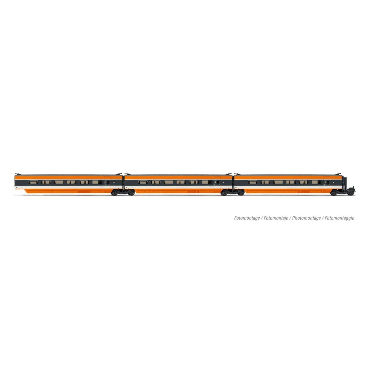 Jouef HJ3015 Set de 3 voitures intermédiaire TGV Sud-Est, version inaugurale 1981, SNCF, 2eme classe Jouef HJ3015 - 3