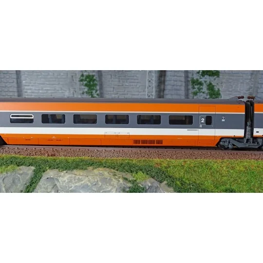 HJ3015-Jouef HJ3015 Set de 3 voitures intermédiaire TGV Sud-Est, version inaugurale 1981, SNCF, 2eme classe