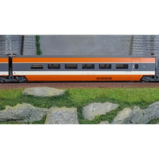 HJ3015-Jouef HJ3015 Set de 3 voitures intermédiaire TGV Sud-Est, version inaugurale 1981, SNCF, 2eme classe