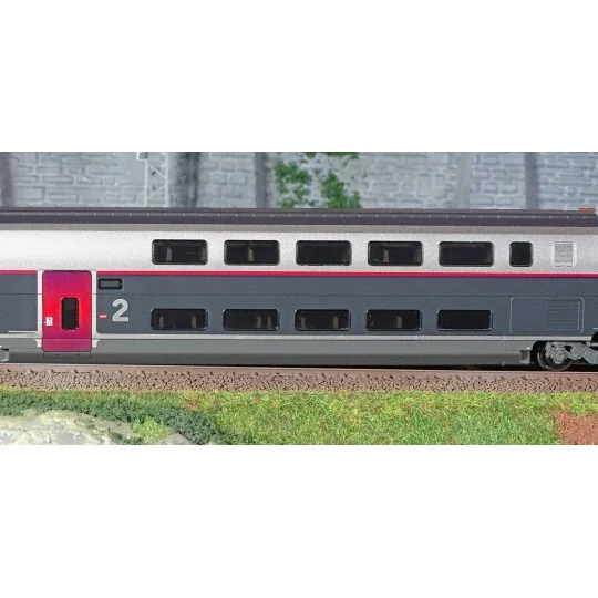 HJ3017-Jouef HJ3017 Set de 3 voitures intermédiaire TGV Duplex Carmillon, SNCF, 2ème classe
