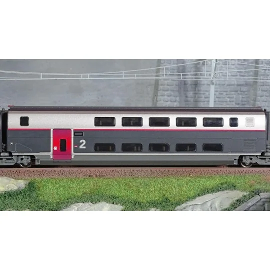Jouef HJ3017 Set of 3 intermediate TGV Duplex Carmillon cars, SNCF,... HJ3017-Jouef HJ3017 Set of 3 intermediate TGV Duplex Carmillon cars, SNCF, 2nd class