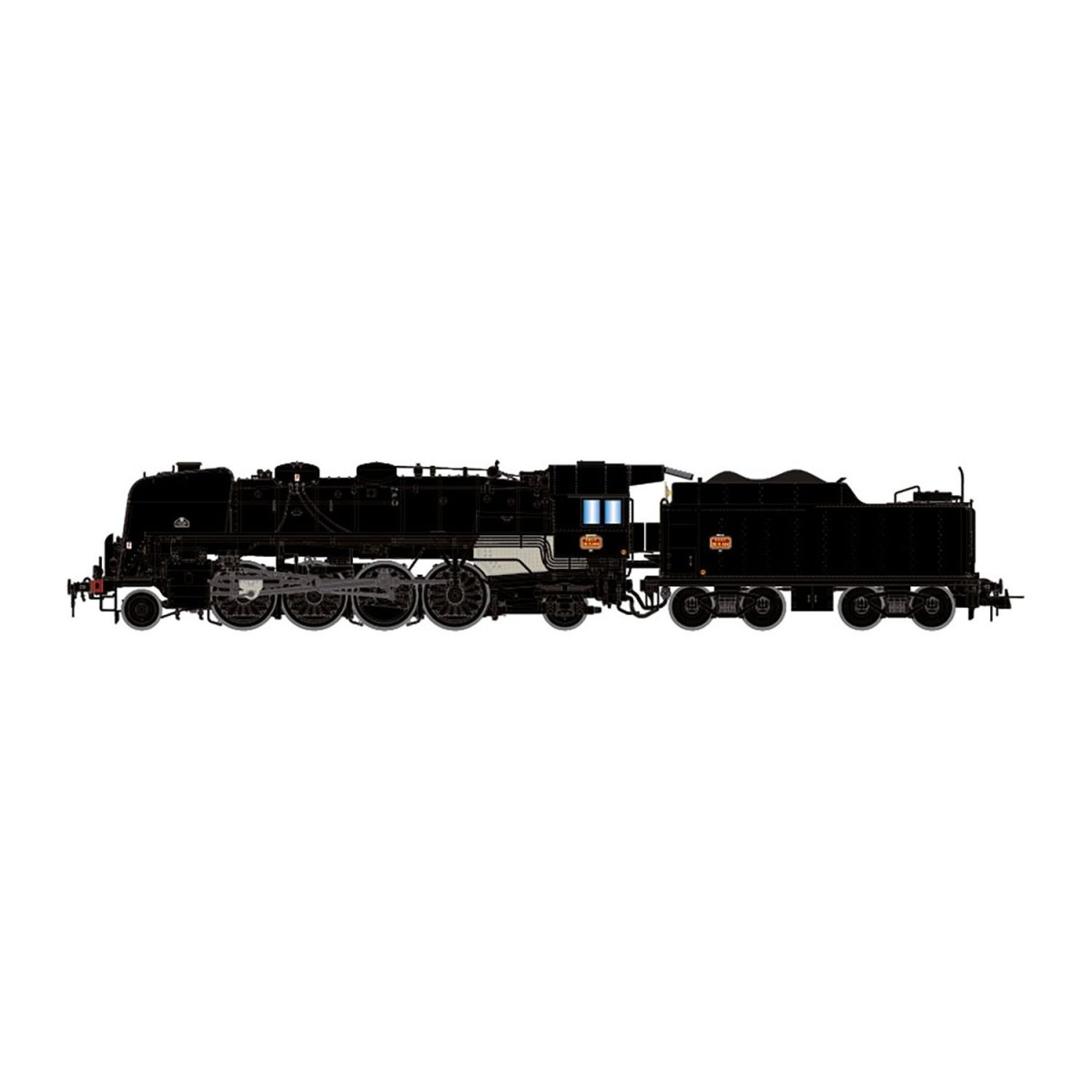 Jouef HJ2431S 141 R 484 Steam Locomotive, coal tender, black livery...