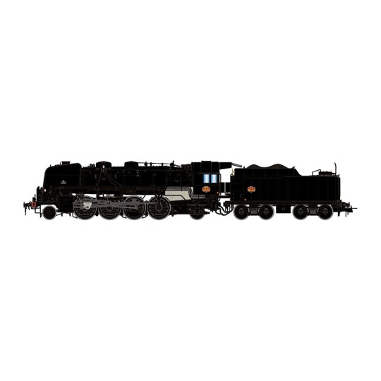 HJ2431-Jouef HJ2431 141 R 484 Steam Locomotive, coal tender, black livery, SNCF, Hausbergen