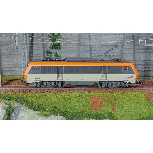 HJ2443S-Jouef HJ2443S Locomotive électrique BB 26212, SNCF, livrée grise/orange, logo Casquette, digitale sonore