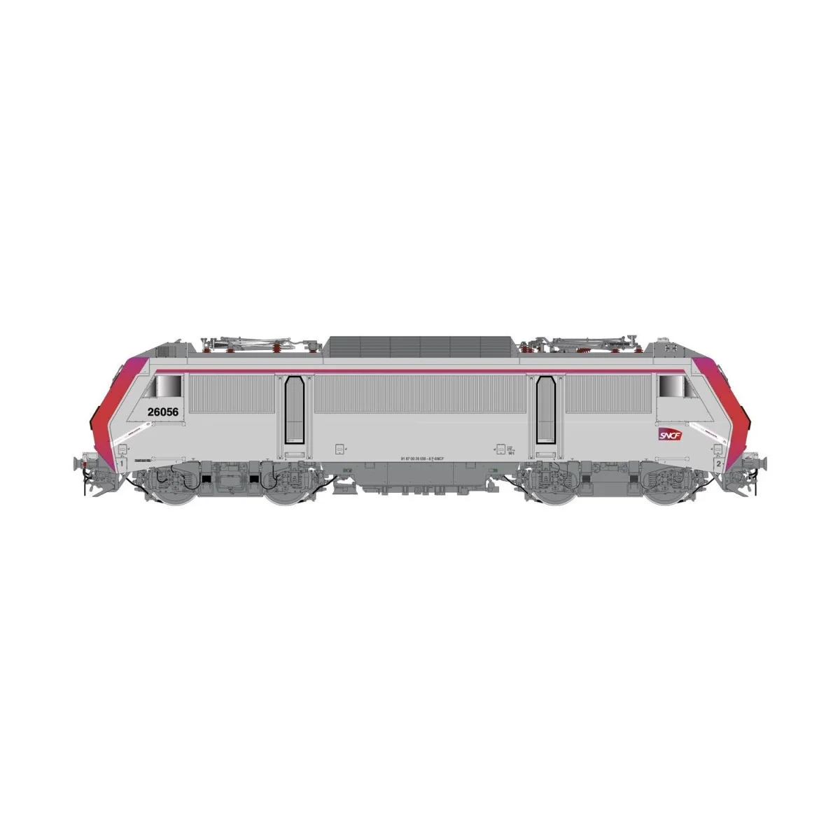 Jouef HJ2444S BB 26056 electric locomotive, SNCF, grey/red livery, ... Jouef HJ2444S BB 26056 electric locomotive, SNCF, grey/red livery, ...