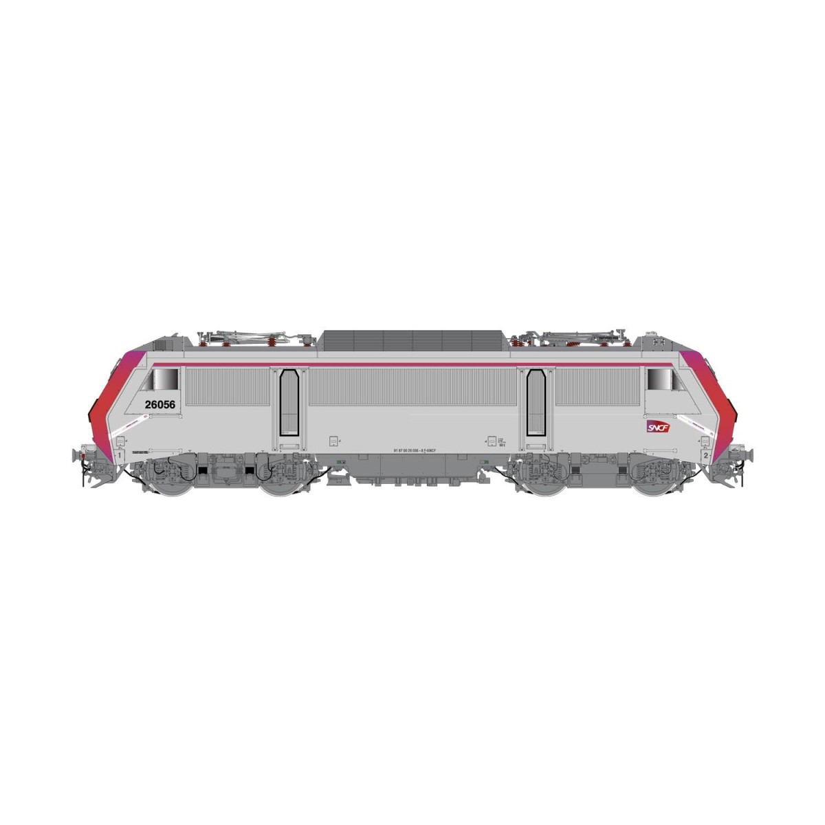 Jouef HJ2444 BB 26056 electric locomotive, SNCF, grey/red livery, O...