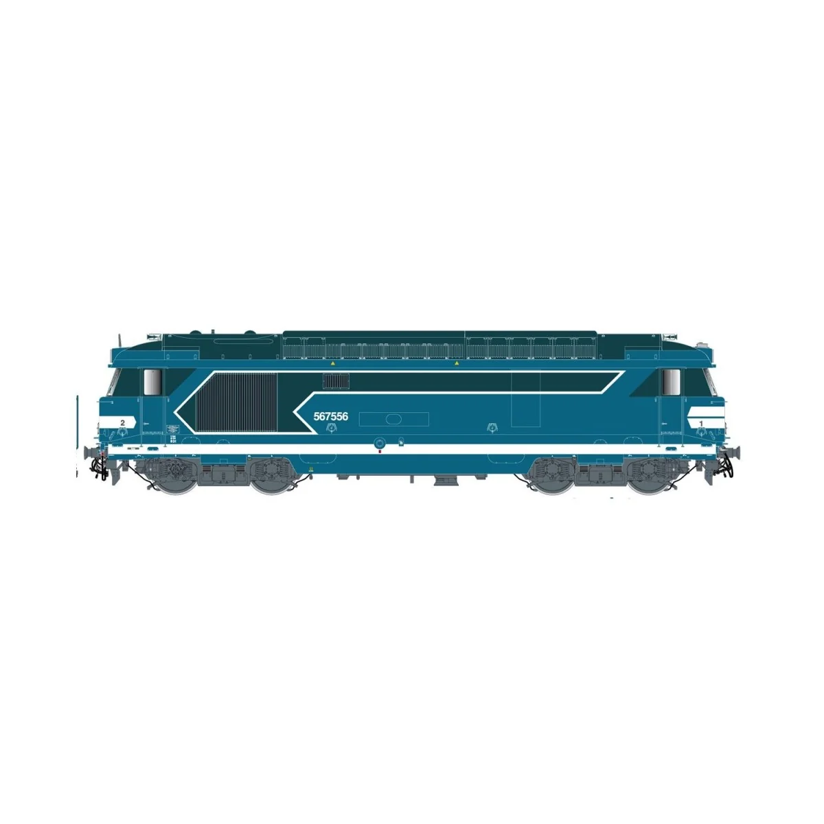 Jouef HJ2446 Locomotive diesel BB 567556, SNCF, livrée bleue, logo casquette Jouef HJ2446 - 4