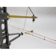 Catenary wires for model railways