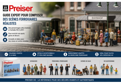 Preiser HO: guide expert pour composer des scènes ferroviaires réalistes image