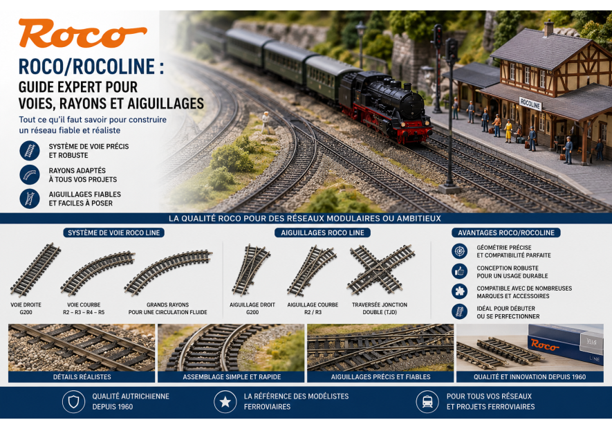 Roco/Rocoline: guide expert pour voies, rayons et aiguillages