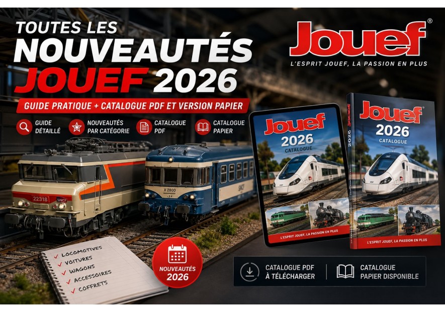 Toutes les nouveautés Jouef 2026 : guide pratique + catalogue PDF et version papier