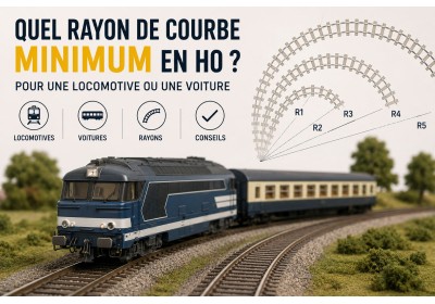 Quel rayon de courbe minimum pour une locomotive ou une voiture HO ? image
